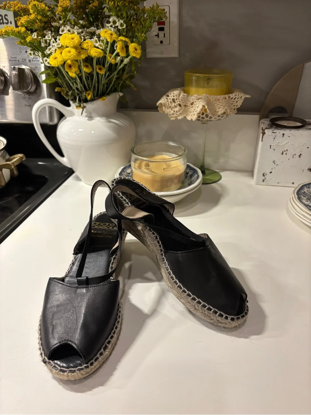 Andre Assous black leather